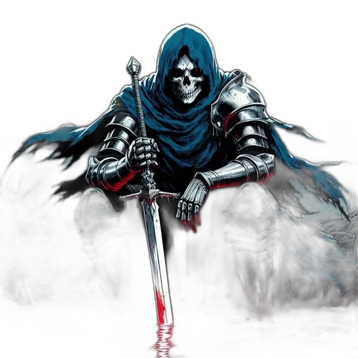 mask, sword, weapon, staff, concept art, fantasy art, comic book art, pixel art transparent PNG cut-out