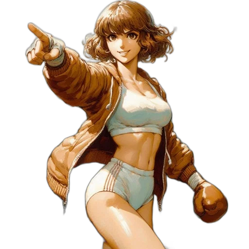 jacket, weapon, staff, concept art, comic book art, fantasy art, anime, animated transparent PNG cut-out