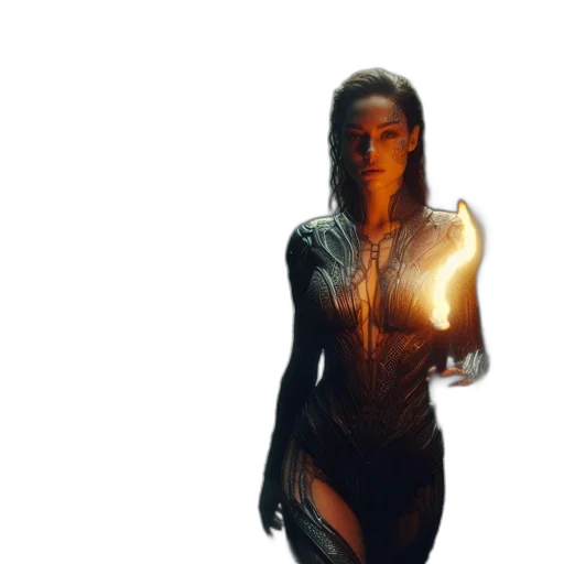 dress, jewelry, mask, staff, concept art, 3d render, fantasy art, comic book art transparent PNG cut-out