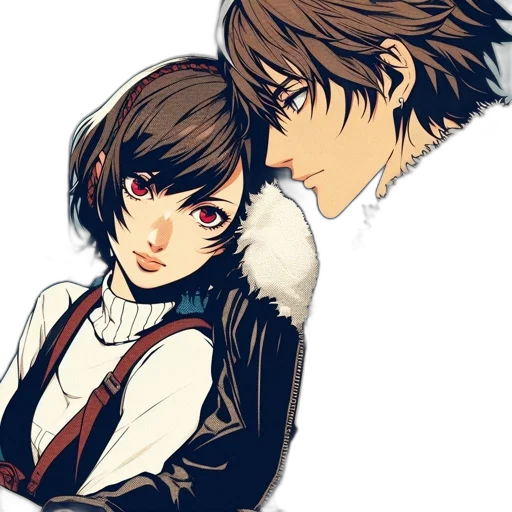 jacket, anime, comic book art, pixel art, concept art, monochrome, dark, two transparent PNG cut-out