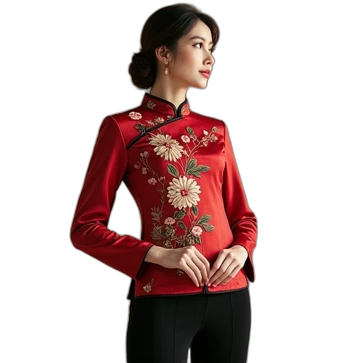 jacket, dress, red, autumn transparent PNG cut-out