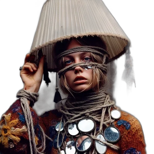jewelry, mask, hat, face, photorealistic, fantasy art, concept art, 3d render transparent PNG cut-out