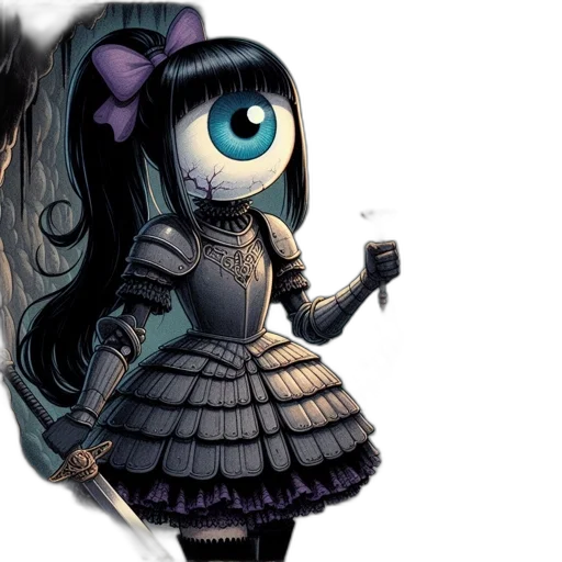 dress, robot, creature, mask, concept art, fantasy art, comic book art, cartoon transparent PNG cut-out