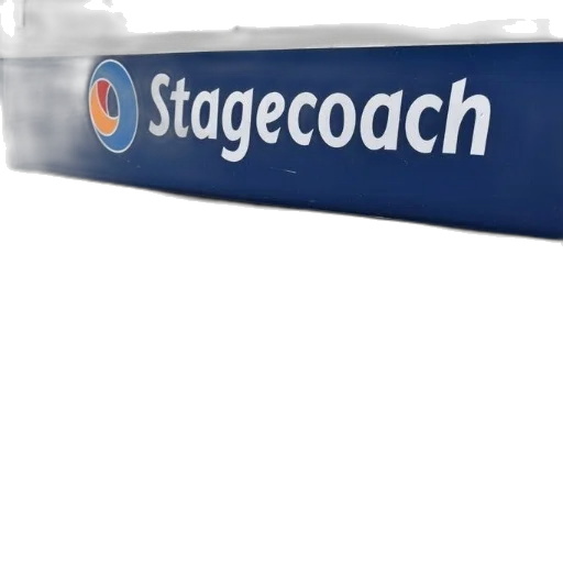 staff, 3d render, close-up, rear, bumper, stagecoach, bus, featuring transparent PNG cut-out