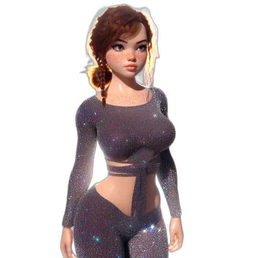 dress, jewelry, robot, 3d render, concept art, cartoon, fantasy art, outer space transparent PNG cut-out