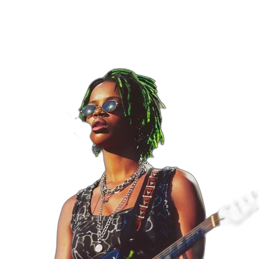 staff, photorealistic, 3d render, green, neon, image, shows, female transparent PNG cut-out