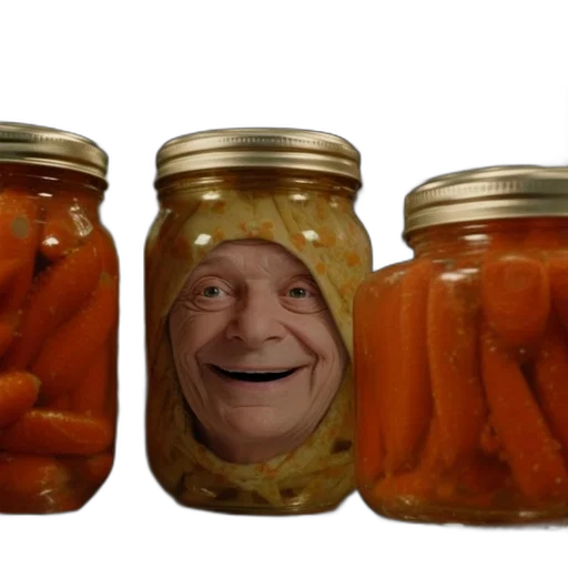 food, creature, face, animal, outer space, shelf, jar, pickled transparent PNG cut-out
