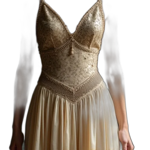 dress, crown, 3d render, concept art, photorealistic, fantasy art, golden, earth tones transparent PNG cut-out