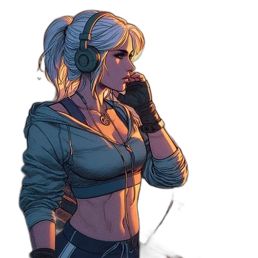 jacket, cyberpunk, concept art, comic book art, pixel art, neon lights, blue, pastel transparent PNG cut-out