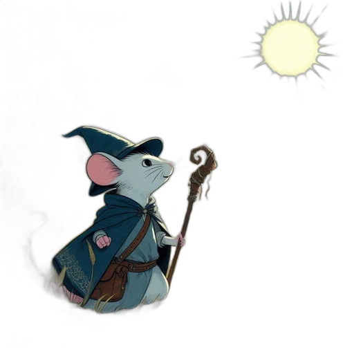 staff, concept art, 3d render, fantasy art, idyllic, landscape, features, mouse transparent PNG cut-out