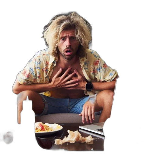 jacket, hair, food, face, concept art, photorealistic, 3d render, fire transparent PNG cut-out