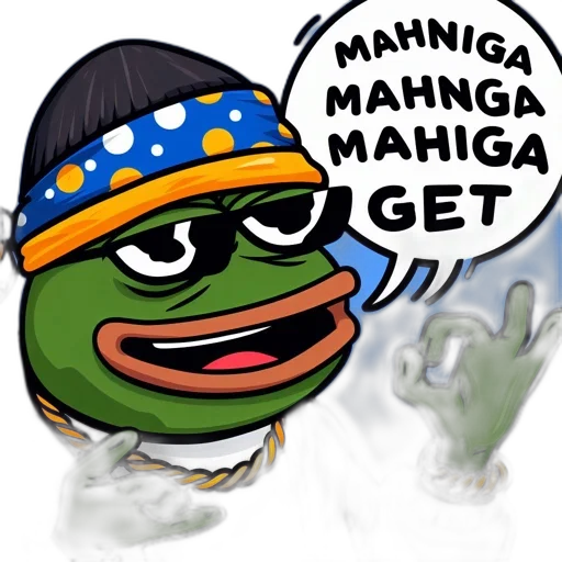concept art, cartoon, illustration, features, pepe, frog, donning, sunglasses transparent PNG cut-out
