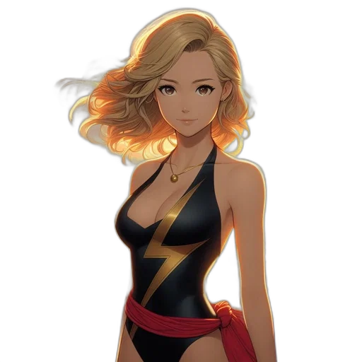 dress, staff, jewelry, comic book art, concept art, cartoon, fantasy art, golden transparent PNG cut-out