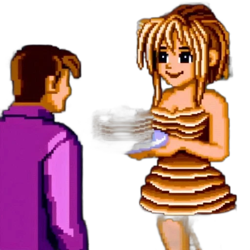 dress, food, pixel art, vaporwave, concept art, cartoon, fog, fire transparent PNG cut-out