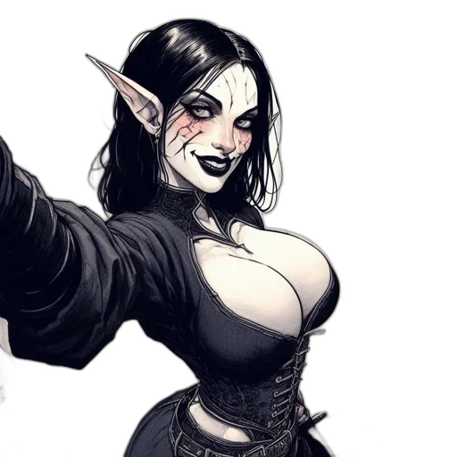 comic book art, fantasy art, concept art, cartoon, fantasy, illustration, ethereal, woman transparent PNG cut-out