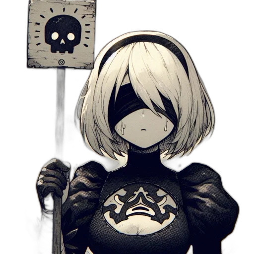 mask, weapon, staff, robot, concept art, pixel art, comic book art, fantasy art transparent PNG cut-out