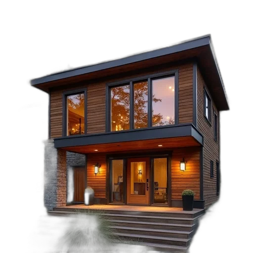 building, photorealistic, 3d render, concept art, earth tones, three, story, home transparent PNG cut-out