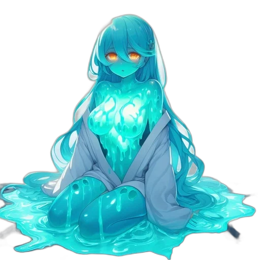 creature, dress, mask, concept art, pixel art, fantasy art, watercolor, underwater transparent PNG cut-out
