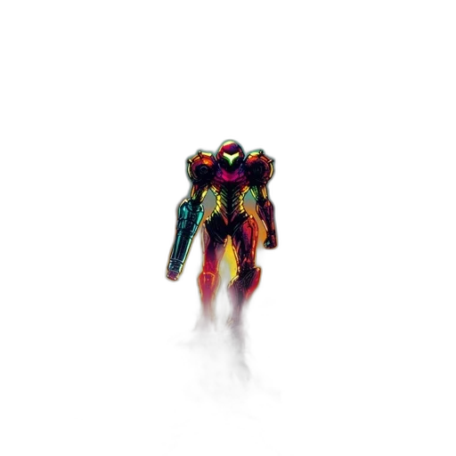 robot, creature, animal, dragon, 3d render, pixel art, concept art, vaporwave transparent PNG cut-out