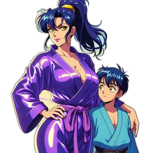 vaporwave, anime, pixel art, concept art, blue, colorful, confident, female transparent PNG cut-out