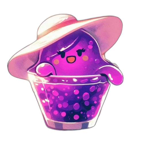 hat, staff, crown, concept art, pixel art, vaporwave, watercolor, cheerful transparent PNG cut-out