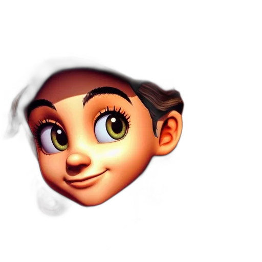 face, staff, jewelry, hair, cartoon, 3d render, concept art, pixel art transparent PNG cut-out