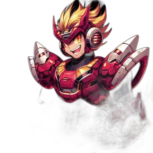 robot, weapon, dragon, concept art, pixel art, comic book art, anime, red transparent PNG cut-out