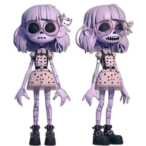 dress, creature, mask, concept art, 3d render, cartoon, pixel art, monochrome transparent PNG cut-out