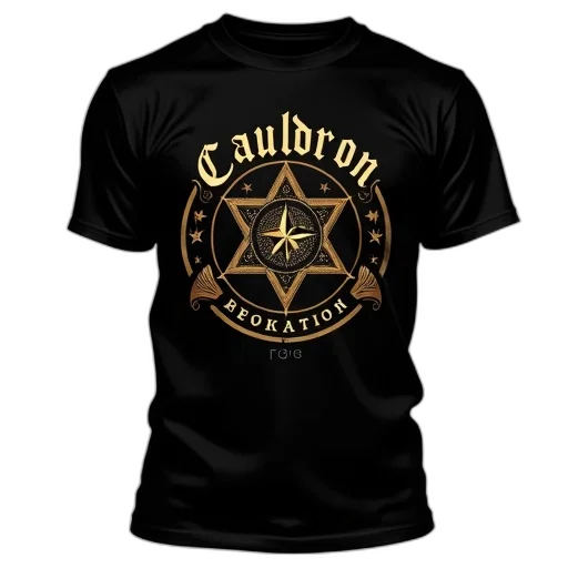 black, t-shirt, graphic, design, front, features, stylized, word transparent PNG cut-out