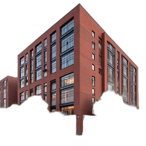 building, 3d render, photorealistic, concept art, city street, proposed, brick, slated transparent PNG cut-out