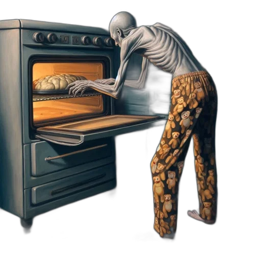 furniture, food, robot, concept art, 3d render, photorealistic, fire, anthropomorphic transparent PNG cut-out