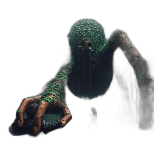 creature, animal, robot, staff, concept art, 3d render, fantasy art, pixel art transparent PNG cut-out