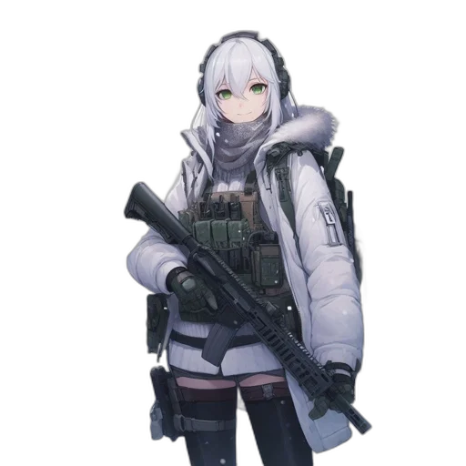weapon, jacket, staff, animal, anime, concept art, pixel art, cyberpunk transparent PNG cut-out