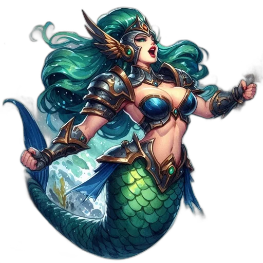 dragon, fantasy art, concept art, pixel art, comic book art, underwater, green, mermaid transparent PNG cut-out