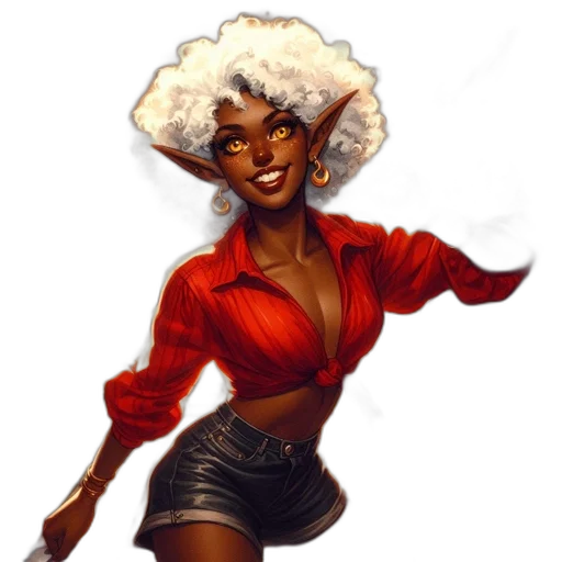 staff, concept art, comic book art, fantasy art, photorealistic, red, woman, large transparent PNG cut-out
