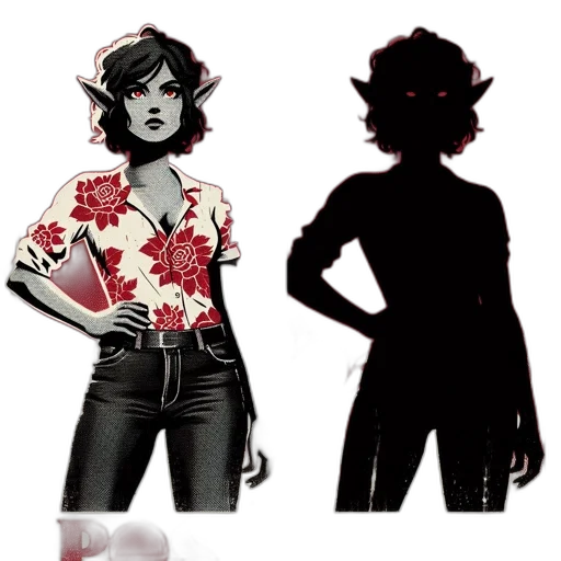 dress, concept art, comic book art, cartoon, 3d render, dark, monochrome, red transparent PNG cut-out