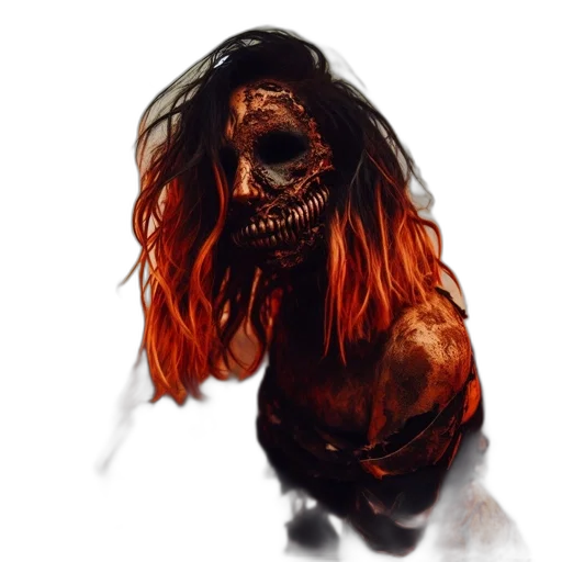creature, mask, face, hair, concept art, photorealistic, fantasy art, watercolor transparent PNG cut-out