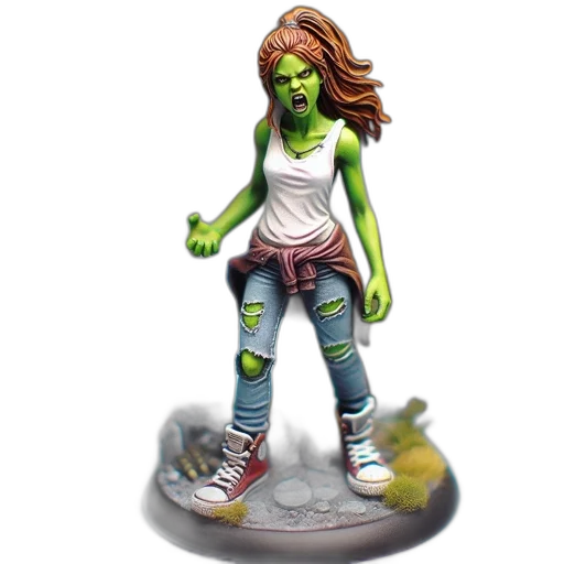 concept art, 3d render, fantasy art, painted, miniature, figure, portrays, female transparent PNG cut-out