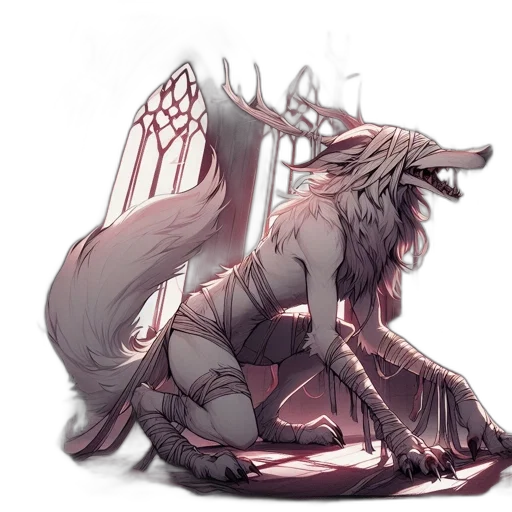creature, dragon, animal, staff, concept art, fantasy art, watercolor, pixel art transparent PNG cut-out