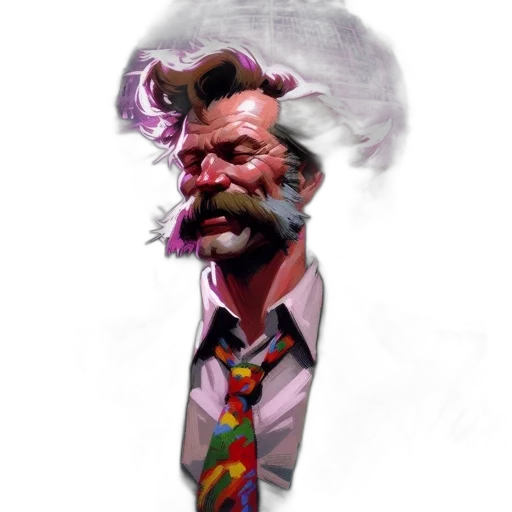 face, mask, staff, jacket, concept art, comic book art, watercolor, photorealistic transparent PNG cut-out