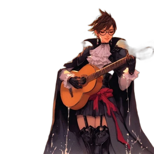 jacket, dress, weapon, concept art, fantasy art, anime, pixel art, dark transparent PNG cut-out