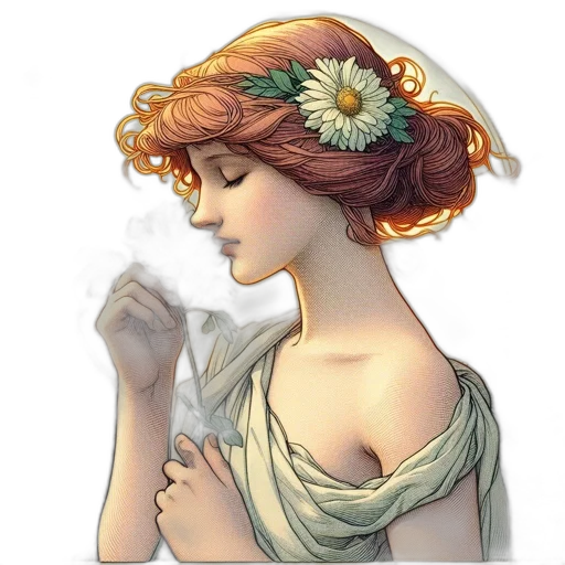 dress, jewelry, crown, flower, fantasy art, photorealistic, pixel art, concept art transparent PNG cut-out