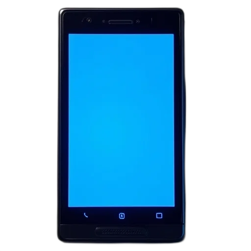 blue, screen, cover, blackberry, cell, phone transparent PNG cut-out