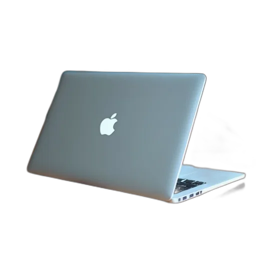 staff, weapon, 3d render, closed, laptop, silver, cover, placed transparent PNG cut-out