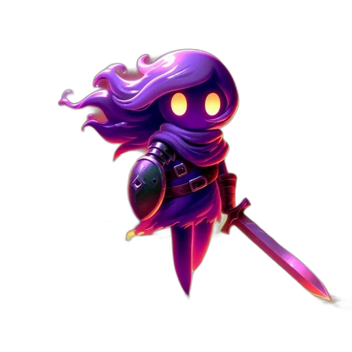 staff, sword, weapon, pixel art, concept art, fantasy art, 3d render, dark transparent PNG cut-out