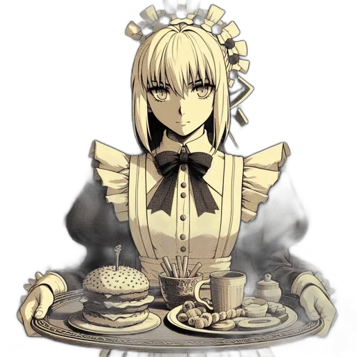 food, crown, staff, robot, pixel art, concept art, anime, fantasy art transparent PNG cut-out
