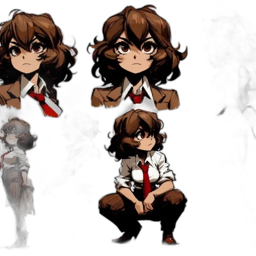 concept art, pixel art, anime, fantasy art, dark, monochrome, red, earth tones transparent PNG cut-out