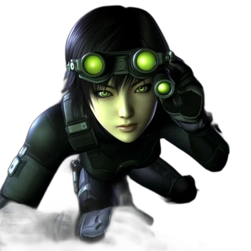 robot, weapon, face, concept art, cyberpunk, 3d render, comic book art, green transparent PNG cut-out