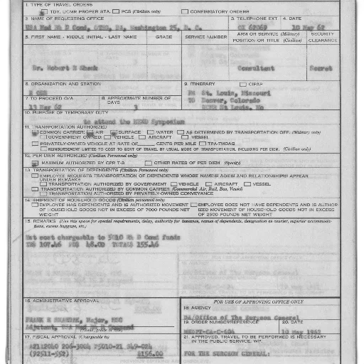 document, titled, type, travel, various, fields, filled, out transparent PNG cut-out