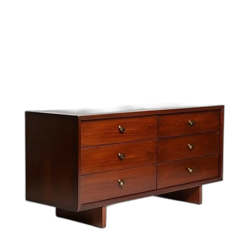 furniture, crown, 3d render, sleek, modern, mahogany, dresser, smooth transparent PNG cut-out